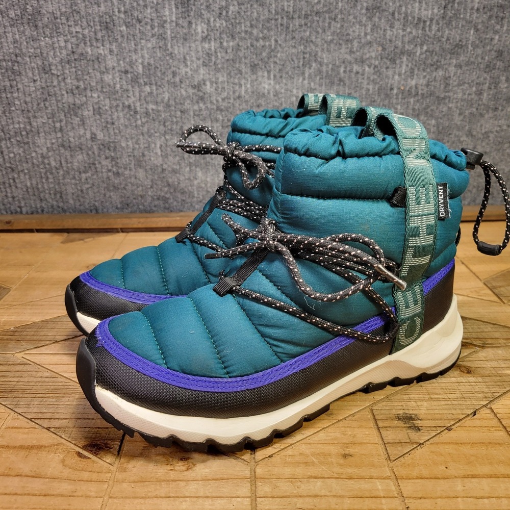 The North Face Thermoball Boots Womens 7 Retro Lace Up Waterproof Snow NF0A5LWD - Picture 2 of 14